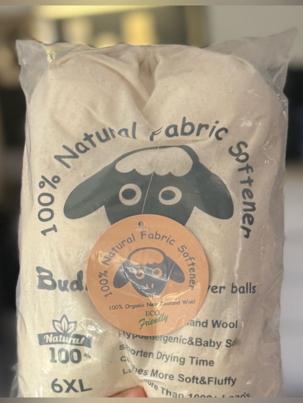 Budieggs 100% Natural Fabric Softener Wool Dryer Balls - Picture 2 of 4